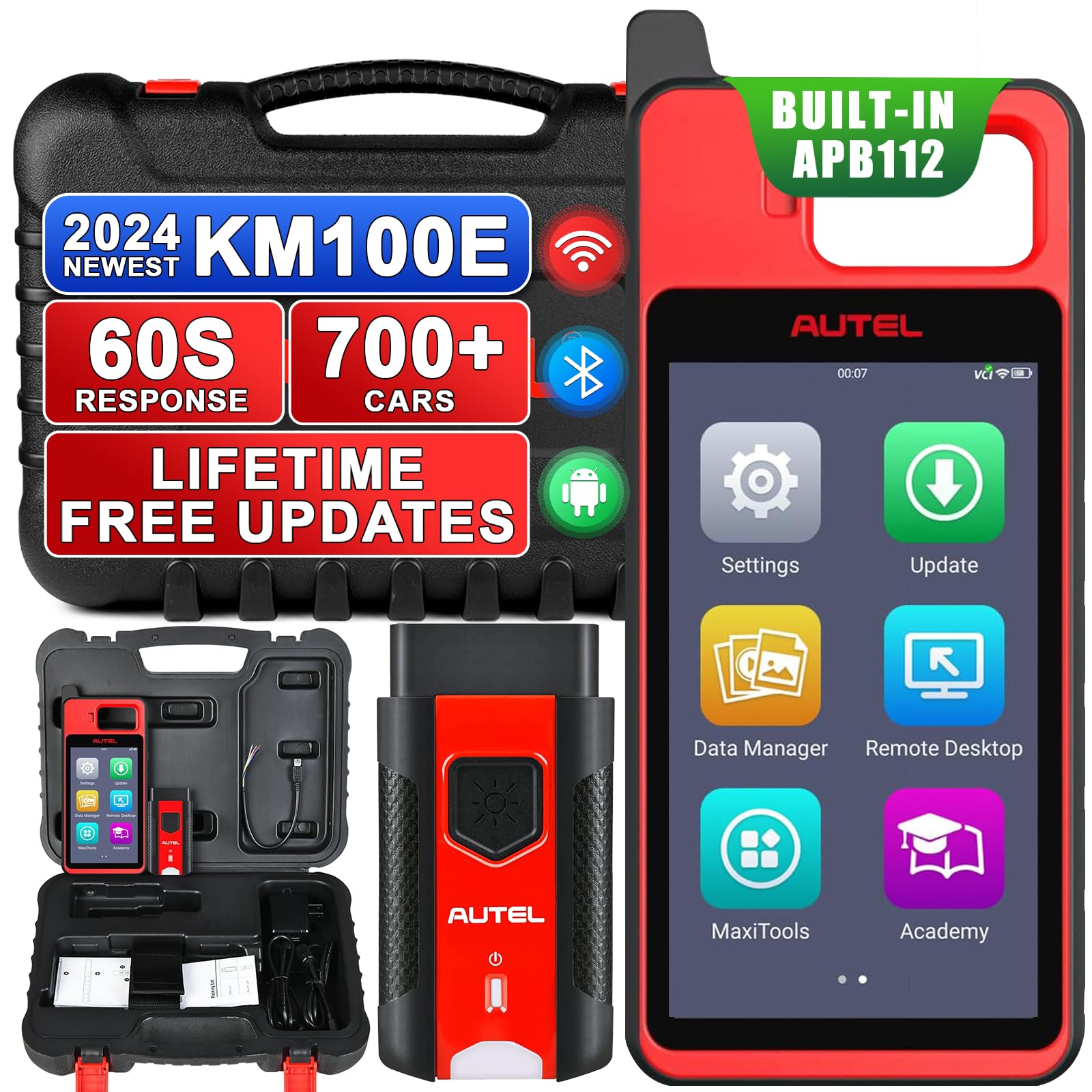 Autel MaxiIM Key FOB Programming Tool Immobilizer Programmer Tool 60s Key Generation Transponder 2pcs with Autel IKEY KM100(E)
Autel MaxiIM Key FOB Programming Tool Immobilizer Programmer Tool 60s Key Generation Transponder 2pcs with Autel IKEY KM100(E)