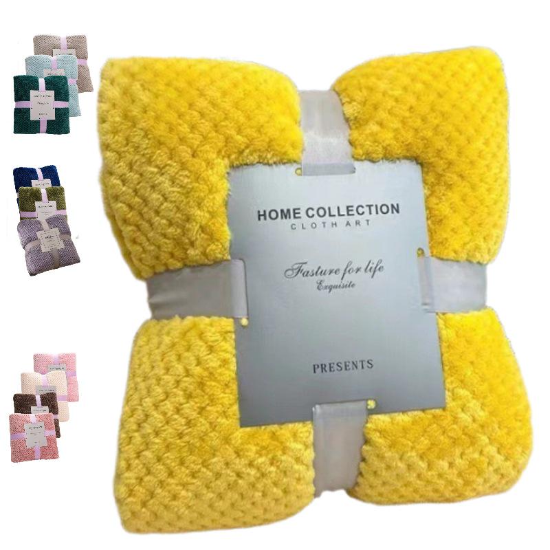 Solid Color Flannel Pineapple Plaid Mesh Blanket - Cozy Coral Fleece Japanese Style Throw 70x100 cm (No Ribbon Card)
Solid Color Flannel Pineapple Plaid Mesh Blanket - Cozy Coral Fleece Japanese Style Throw 70x100 cm (No Ribbon Card)
