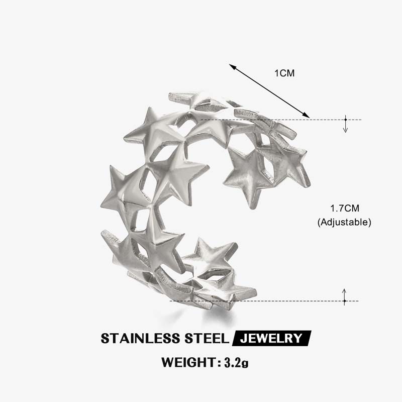 Stainless Steel Metal Double Layer Star Rings for Women Fashion Gold Color Open Adjustable Finger Rings Wedding Zircon Gifts медный
Stainless Steel Metal Double Layer Star Rings for Women Fashion Gold Color Open Adjustable Finger Rings Wedding Zircon Gifts медный