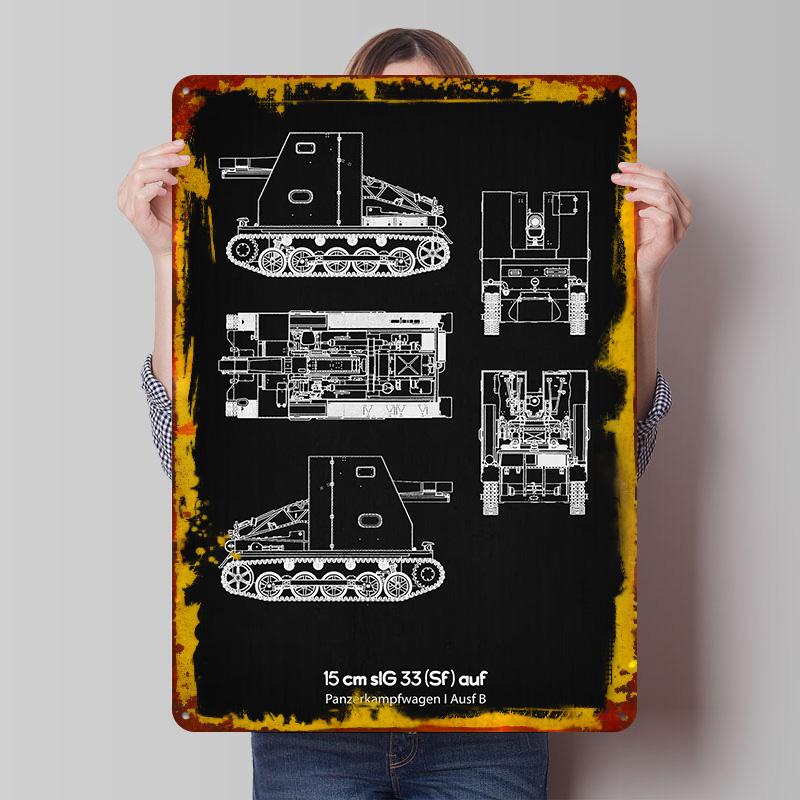 15 Cm SIG 33 Sf Auf Panz Poster Customized Wall Art Vintage Metal Signs Retro Tin Plaque for Man Cave Decoration At Home Decor 7.9x11.8In(20x30cm)
15 Cm SIG 33 Sf Auf Panz Poster Customized Wall Art Vintage Metal Signs Retro Tin Plaque for Man Cave Decoration At Home Decor 7.9x11.8In(20x30cm)