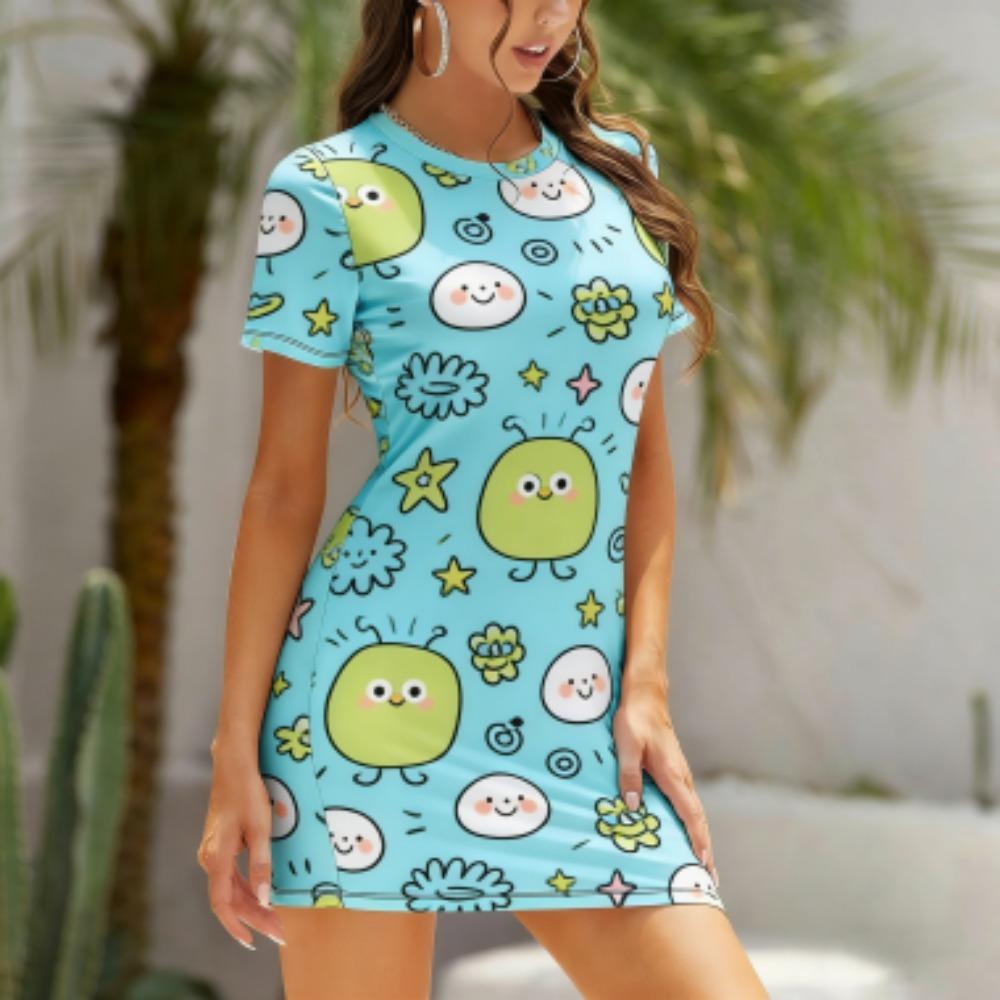 Fun Cartoon Animal Letters Print Dress Women Short Sleeve Sleepwear Dresses Loose Fit Tee Nightwear Home Clothes Nightie Loungewear S
Fun Cartoon Animal Letters Print Dress Women Short Sleeve Sleepwear Dresses Loose Fit Tee Nightwear Home Clothes Nightie Loungewear S