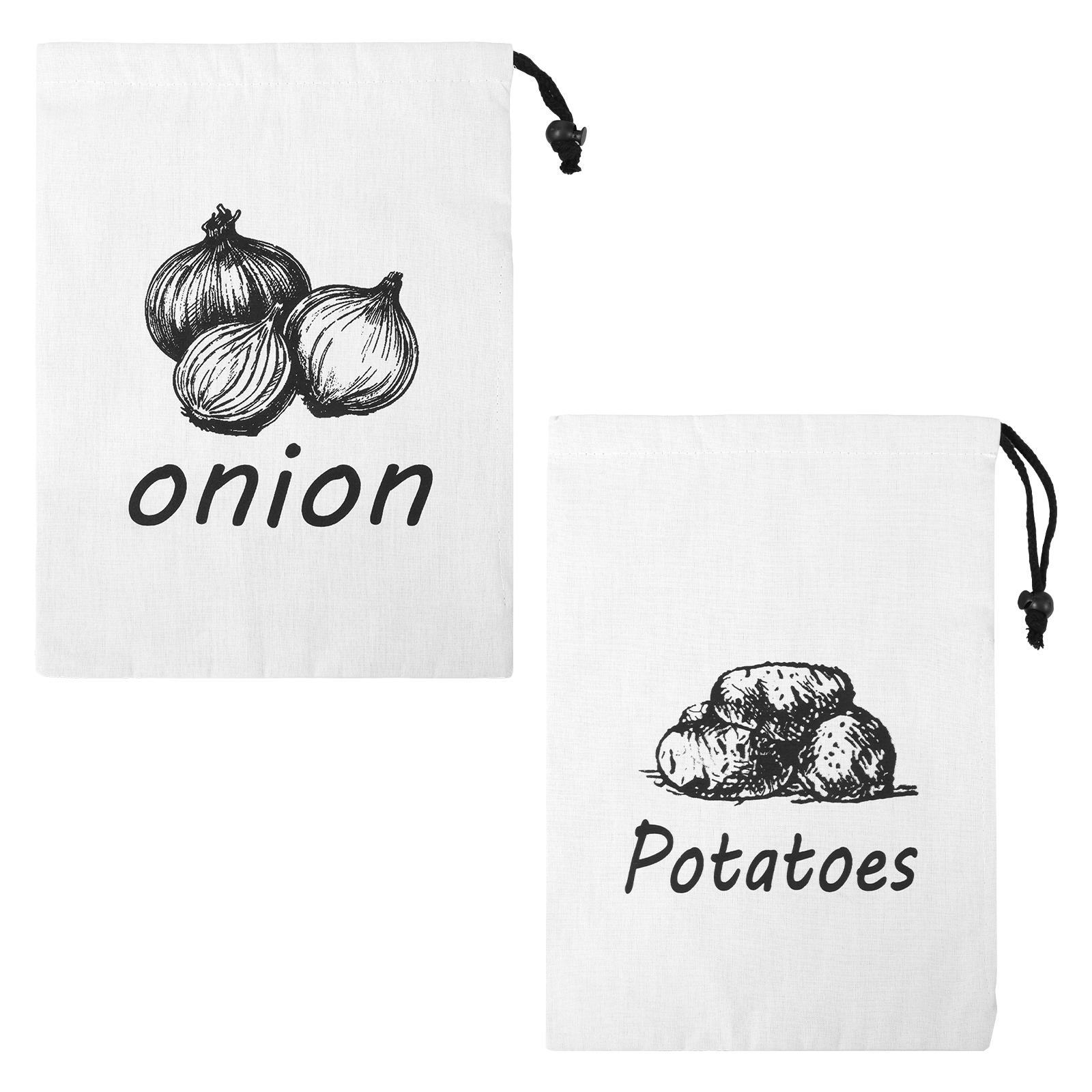 2Pcs Potato Onion Storage Bag Drawstring Keep fresh Vegetable Fruit Organizer Reusable Household Kitchen Storage
2Pcs Potato Onion Storage Bag Drawstring Keep fresh Vegetable Fruit Organizer Reusable Household Kitchen Storage