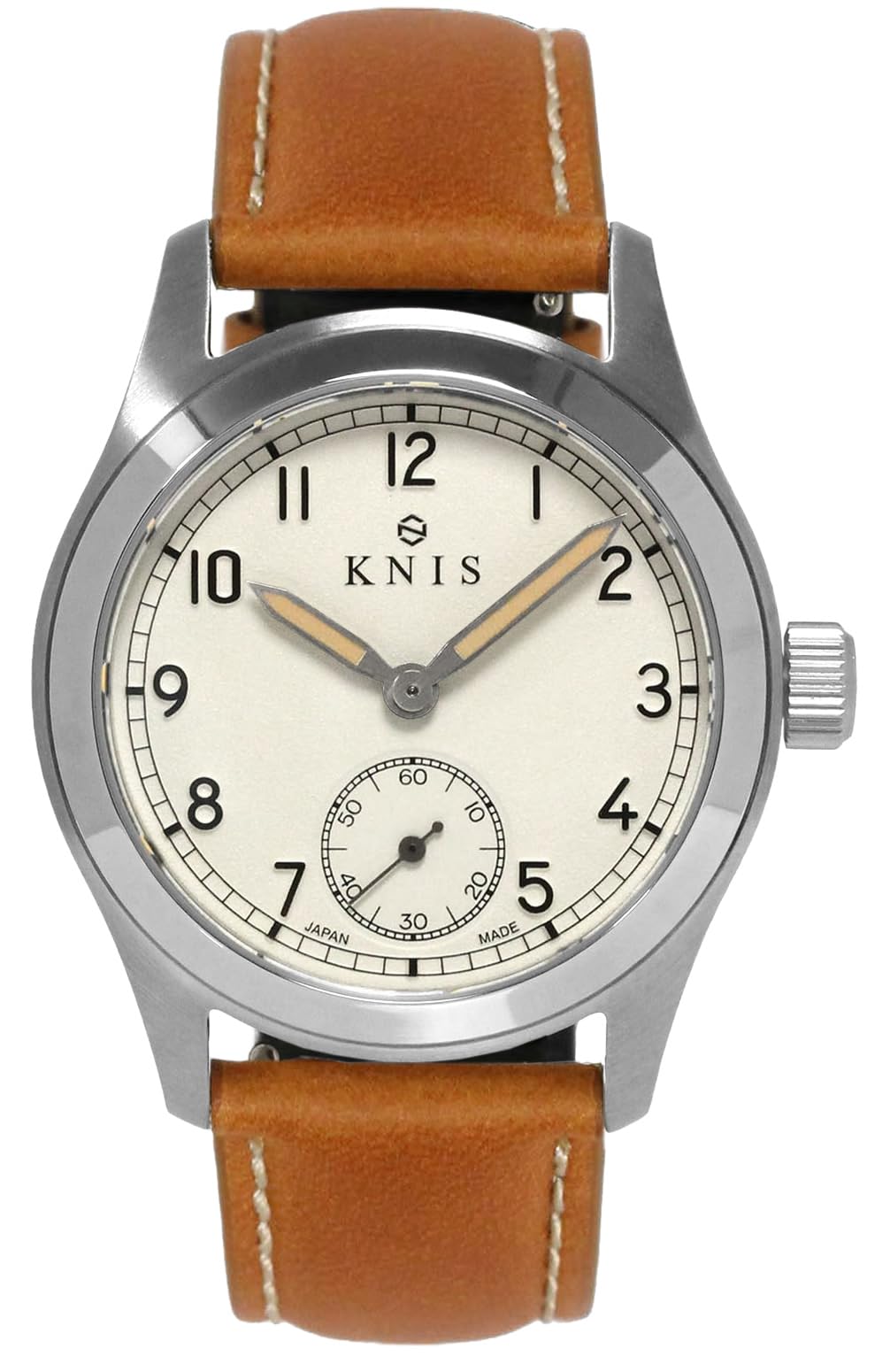 KNIS Varnish Made in Japan Watch Retro Military Watch Sapphire Glass 10 ATM Water Resistant Off White Dial Camel Leather Men s KN003-WHCALE
KNIS Varnish Made in Japan Watch Retro Military Watch Sapphire Glass 10 ATM Water Resistant Off White Dial Camel Leather Men s KN003-WHCALE