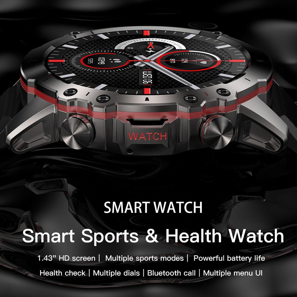 AK56 1.43-inch Smart Watch Heart Rate Blood Pressure Monitoring Bluetooth-compatible Calling Sports Smart Bracelet Silver
AK56 1.43-inch Smart Watch Heart Rate Blood Pressure Monitoring Bluetooth-compatible Calling Sports Smart Bracelet Silver