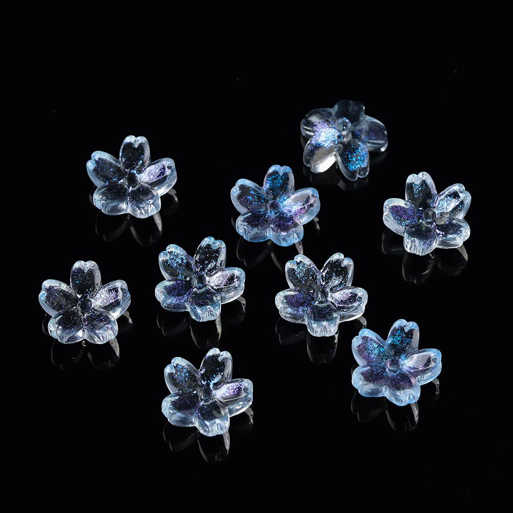 20pcs Glass Transparent Colored Flowers Shaped Bead Caps Spacer Beads for DIY Bracelets Necklaces Jewelry Making Supplies небо синє кольору
20pcs Glass Transparent Colored Flowers Shaped Bead Caps Spacer Beads for DIY Bracelets Necklaces Jewelry Making Supplies небо синє кольору