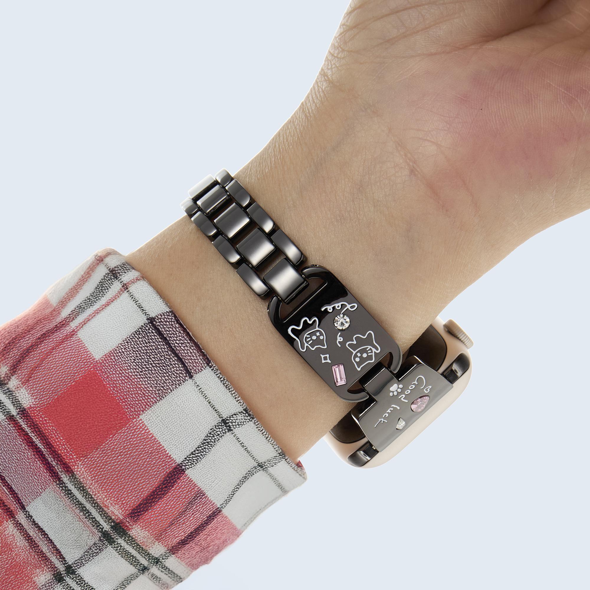 Metal Strap for Apple Watch Series 10 Ultra 9 8 7 SE 6 5 4 3 2 1 46mm 49mm 45mm 44mm 42mm Watch Band Cat Pattern Black
Metal Strap for Apple Watch Series 10 Ultra 9 8 7 SE 6 5 4 3 2 1 46mm 49mm 45mm 44mm 42mm Watch Band Cat Pattern Black