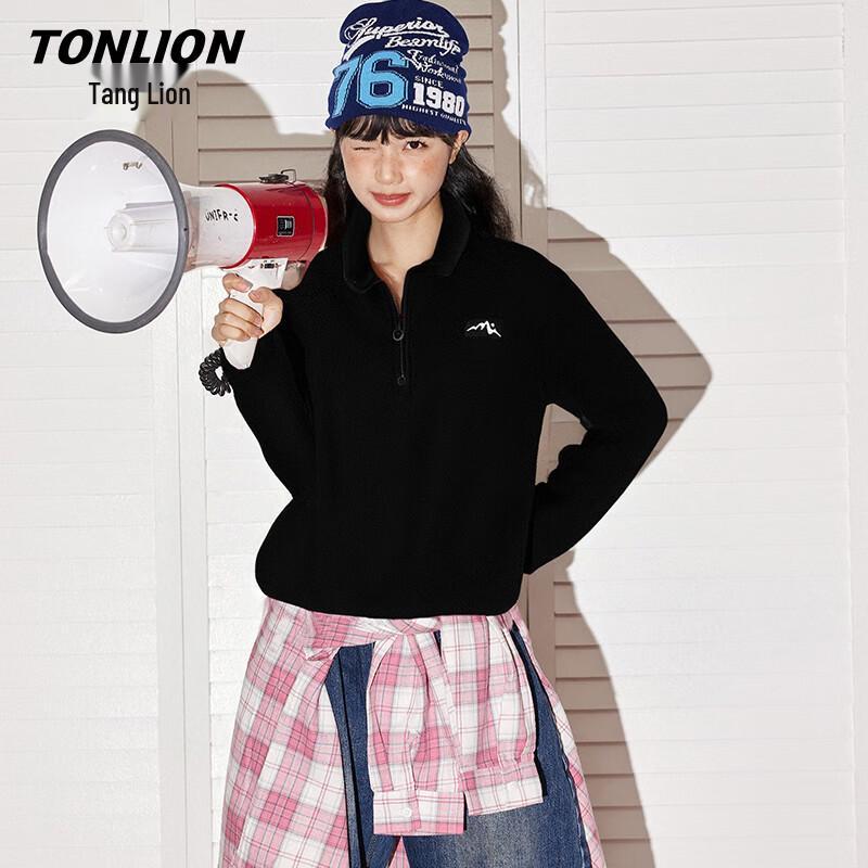TonLion Women s Double-sided Fleece Half-Zip Stand Collar Sweatshirt M
TonLion Women s Double-sided Fleece Half-Zip Stand Collar Sweatshirt M