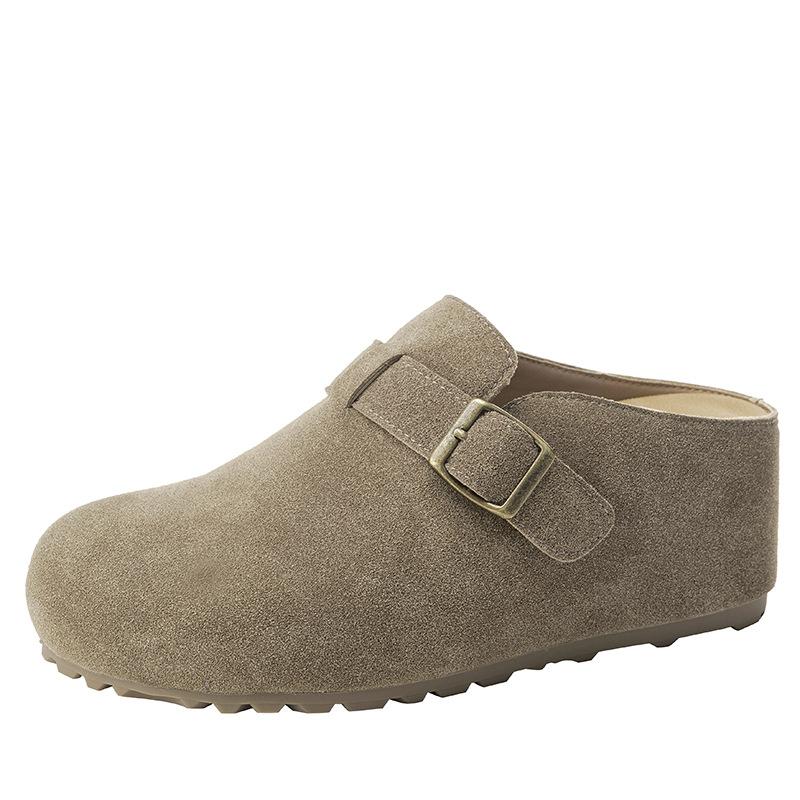 Small inner height increase CM leather women s spring and summer new retro slope heel thick bottom half slippers women s outer wear 40 темно серый
Small inner height increase CM leather women s spring and summer new retro slope heel thick bottom half slippers women s outer wear 40 темно серый