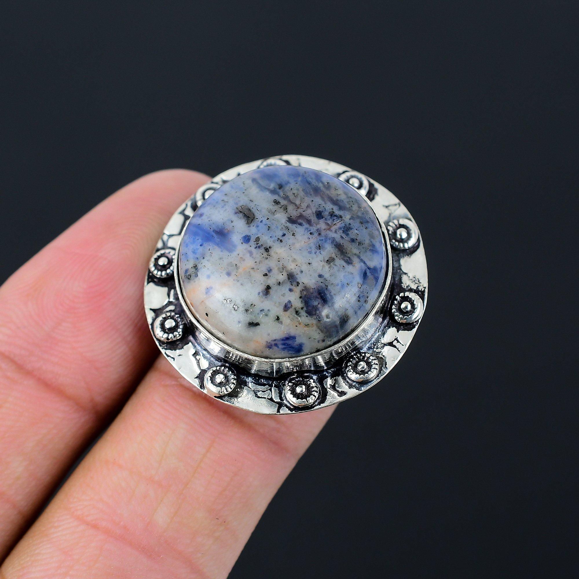 Sterling Silver Sodalite Gemstone Promise Solitaire Mother Ring Jewelry US 6.5 6.5
Sterling Silver Sodalite Gemstone Promise Solitaire Mother Ring Jewelry US 6.5 6.5