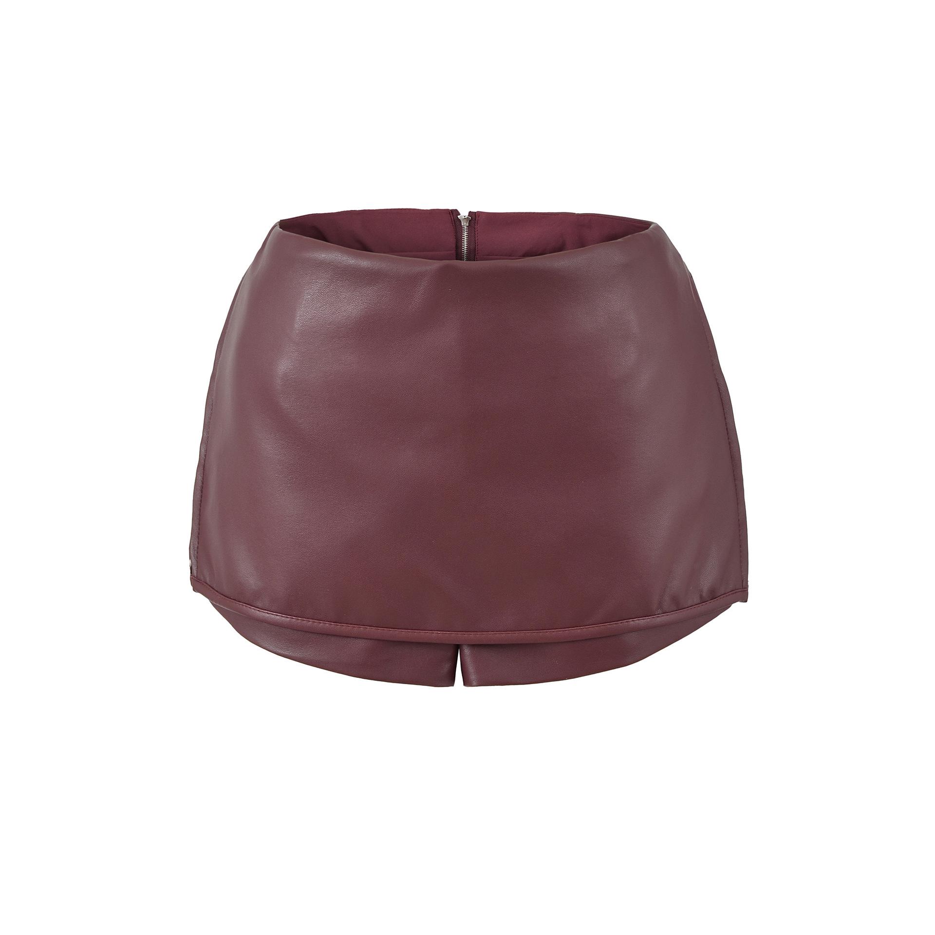 Sweet & Cool Style Low-Waist PU Leather Double-Zipper Mini Skirt - Slimming, Anti-Exposure, Hip-Hugging & Versatile for Petite Women Large вина червоного кольору
Sweet & Cool Style Low-Waist PU Leather Double-Zipper Mini Skirt - Slimming, Anti-Exposure, Hip-Hugging & Versatile for Petite Women Large вина червоного кольору