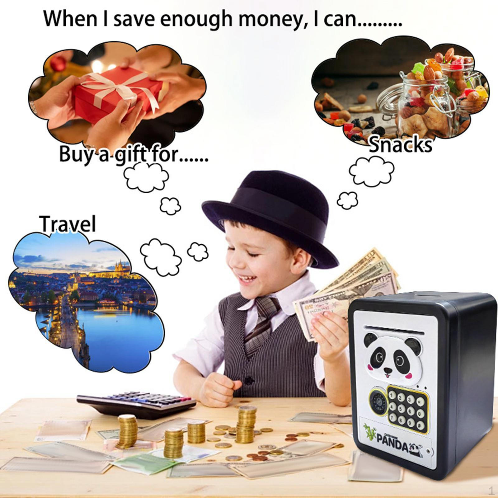 Panda Money Bank Savings Jar Sturdy Box Cartoon with Password Fingerprint Educational
Panda Money Bank Savings Jar Sturdy Box Cartoon with Password Fingerprint Educational