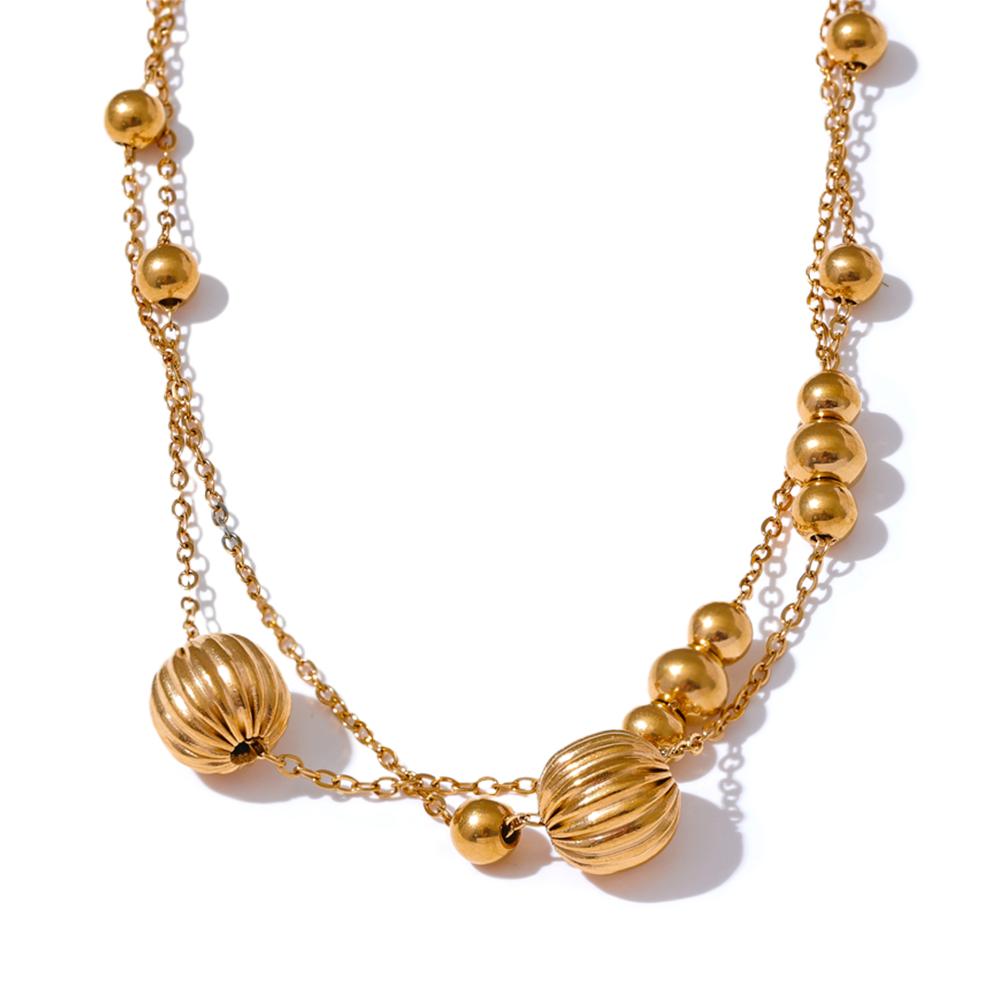 Yhpup Statement Stainless Steel Vintage Beads Chain Handmade Sweater Necklace Trendy Golden 18K Gold Plated Fashion Jewelry New
Yhpup Statement Stainless Steel Vintage Beads Chain Handmade Sweater Necklace Trendy Golden 18K Gold Plated Fashion Jewelry New