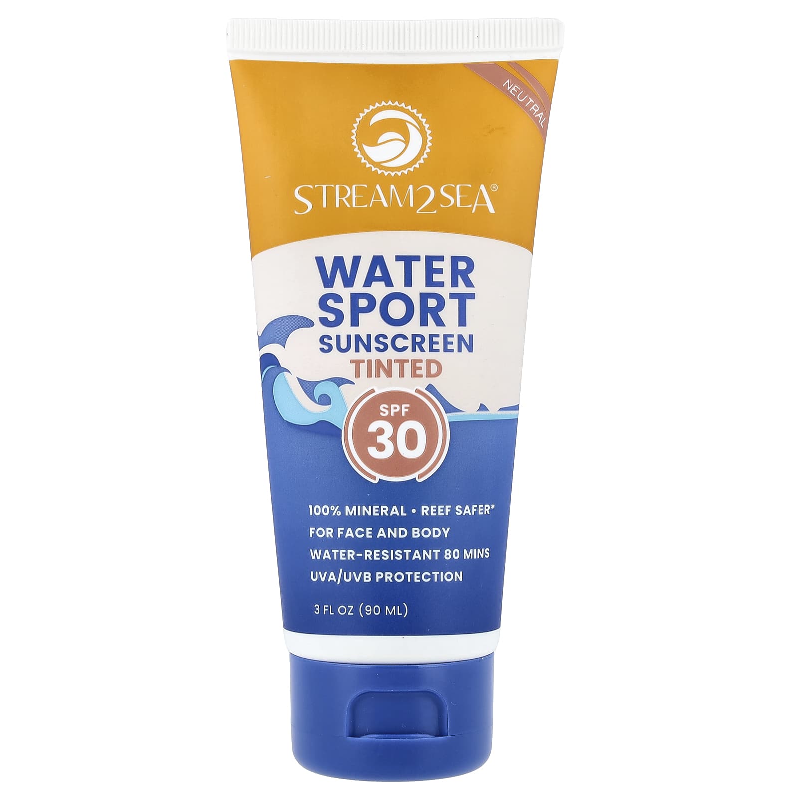 Stream2Sea Солнцезащитный крем для водных видов спорта, тонирующий, SPF 30, нейтральный, 90 мл (3 жидких унции)
Stream2Sea Солнцезащитный крем для водных видов спорта, тонирующий, SPF 30, нейтральный, 90 мл (3 жидких унции)