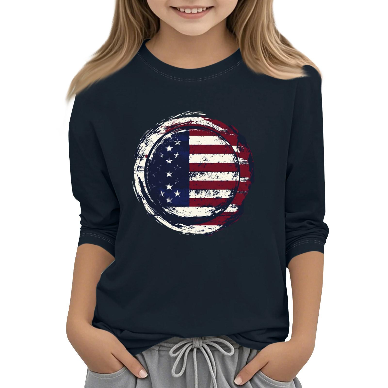 Children s 3/4 Sleeve Independence Day Printed Round Neck Casual T-shirt 140
Children s 3/4 Sleeve Independence Day Printed Round Neck Casual T-shirt 140