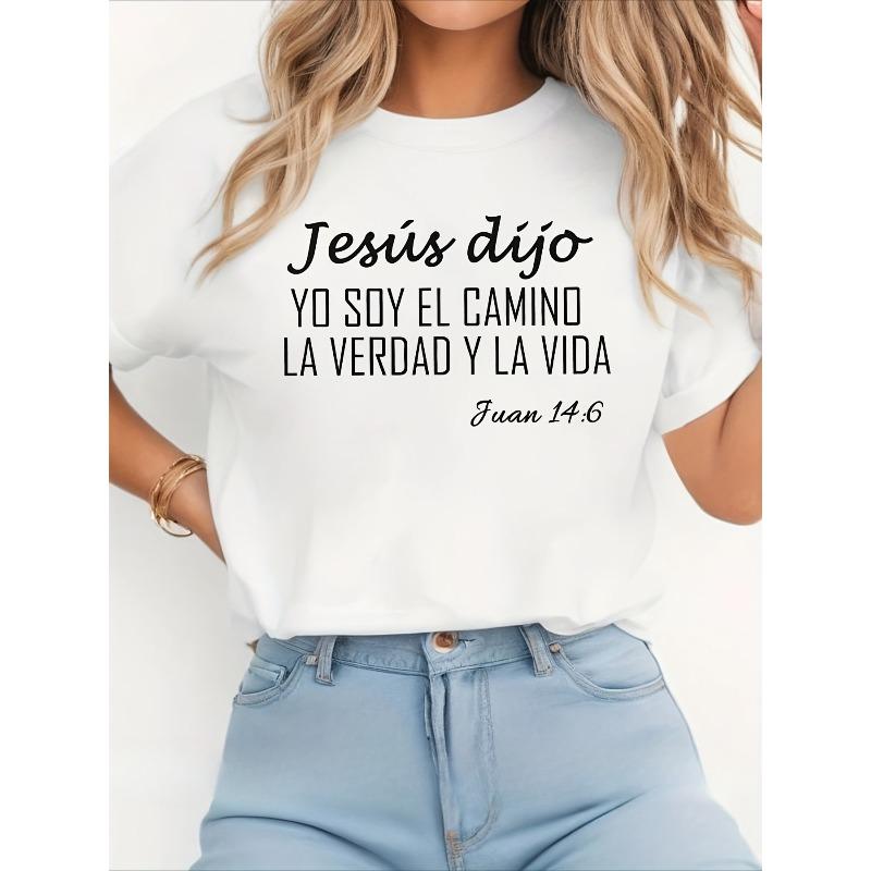 Women S Spanish Bible Verse T-Shirt - Said I Am The Way, The Truth, and The Life John 14 6 (I M The Way, The Truth & The Life) 4XL білий
Women S Spanish Bible Verse T-Shirt - Said I Am The Way, The Truth, and The Life John 14 6 (I M The Way, The Truth & The Life) 4XL білий