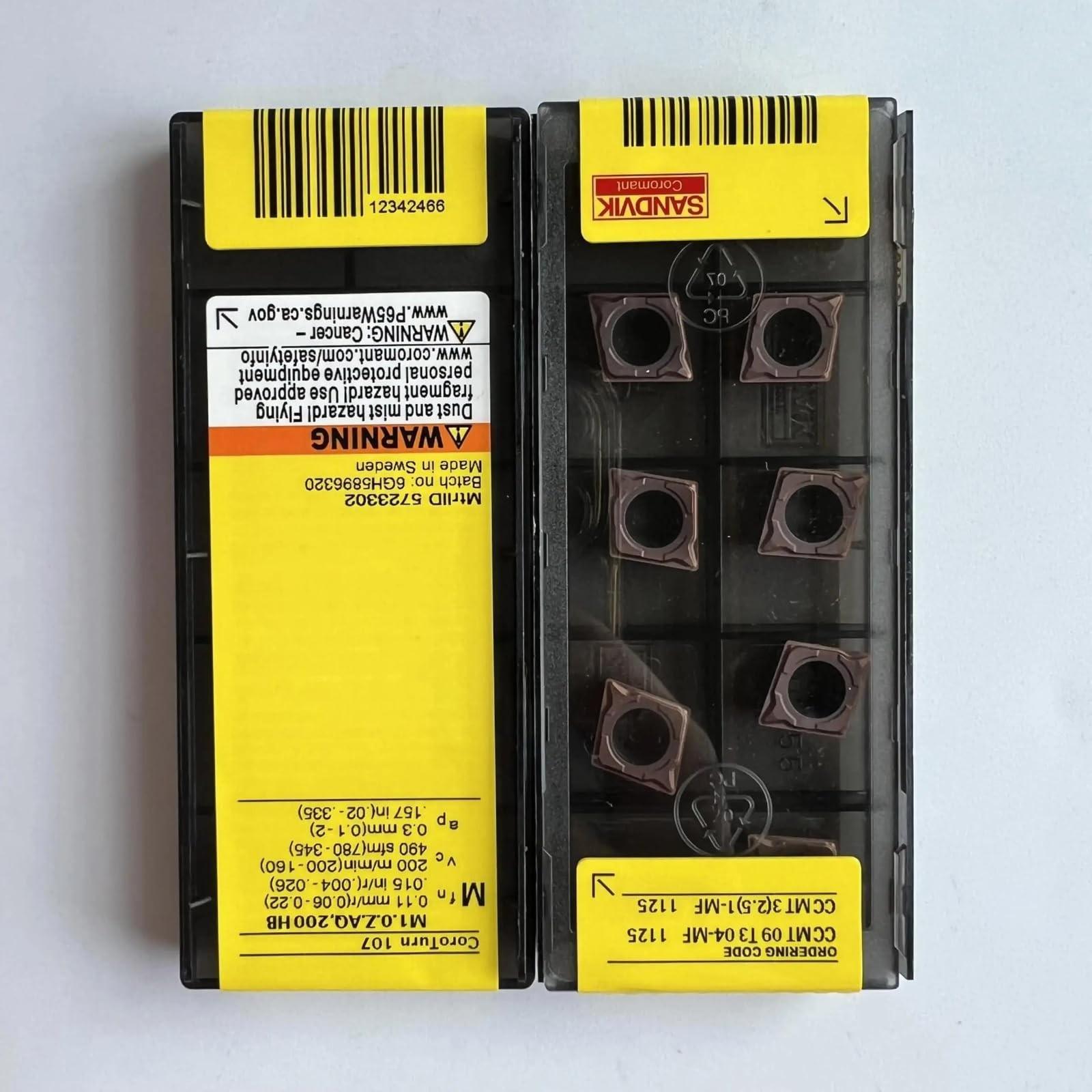 Original Sandvik / CCMT09T304-MF 1125 / CNC lathe carbide blade 10 PCS
Original Sandvik / CCMT09T304-MF 1125 / CNC lathe carbide blade 10 PCS