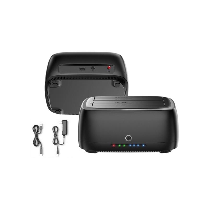 2.5inch Double Bay Hard Drives Enclosure Type C 3.5inch External Enclosure Support External Case with LED Light
2.5inch Double Bay Hard Drives Enclosure Type C 3.5inch External Enclosure Support External Case with LED Light