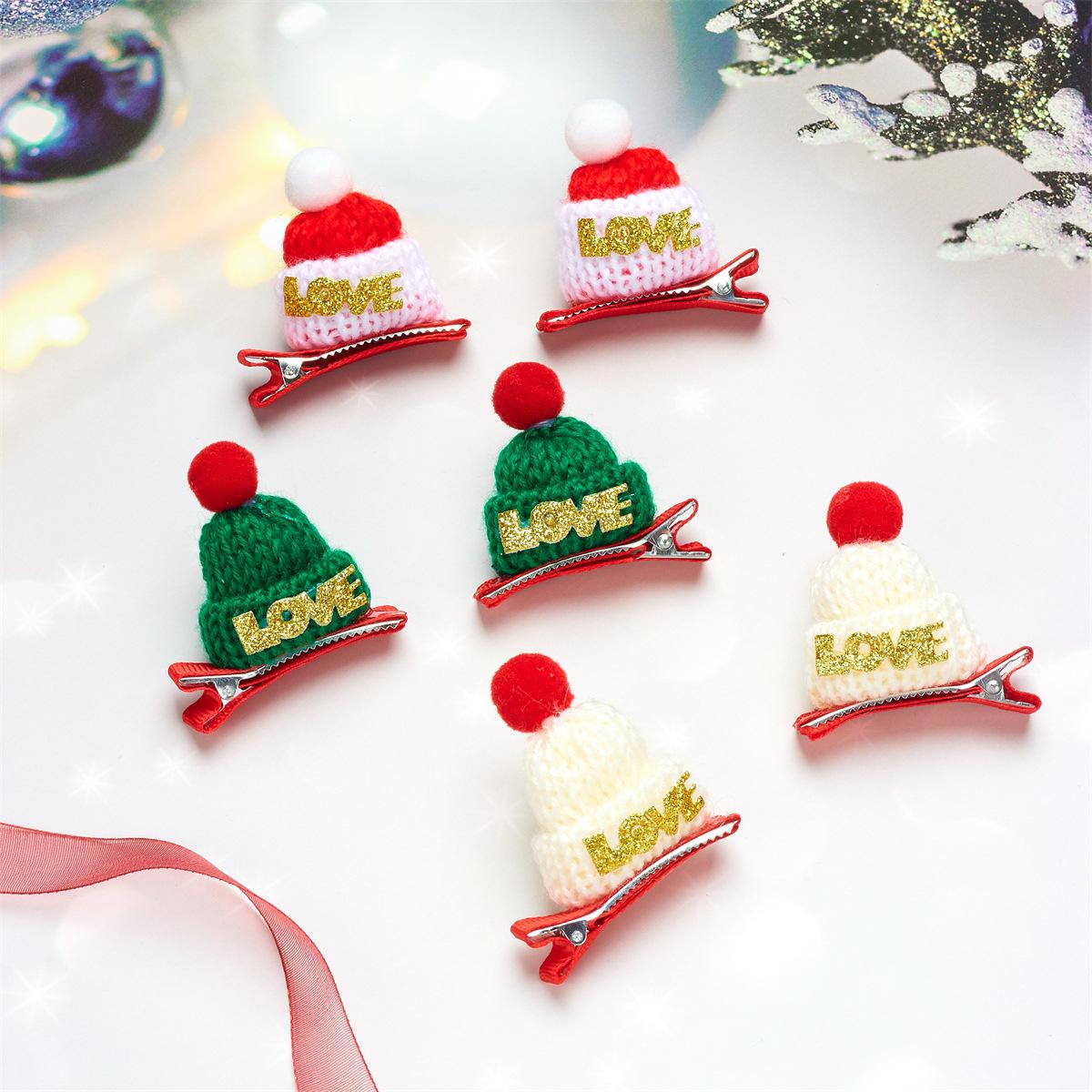 2-piece handmade knitted Christmas hat hair clip, LOVE letter Christmas pet dog headband, cat headband, small animal accessories белый
2-piece handmade knitted Christmas hat hair clip, LOVE letter Christmas pet dog headband, cat headband, small animal accessories белый