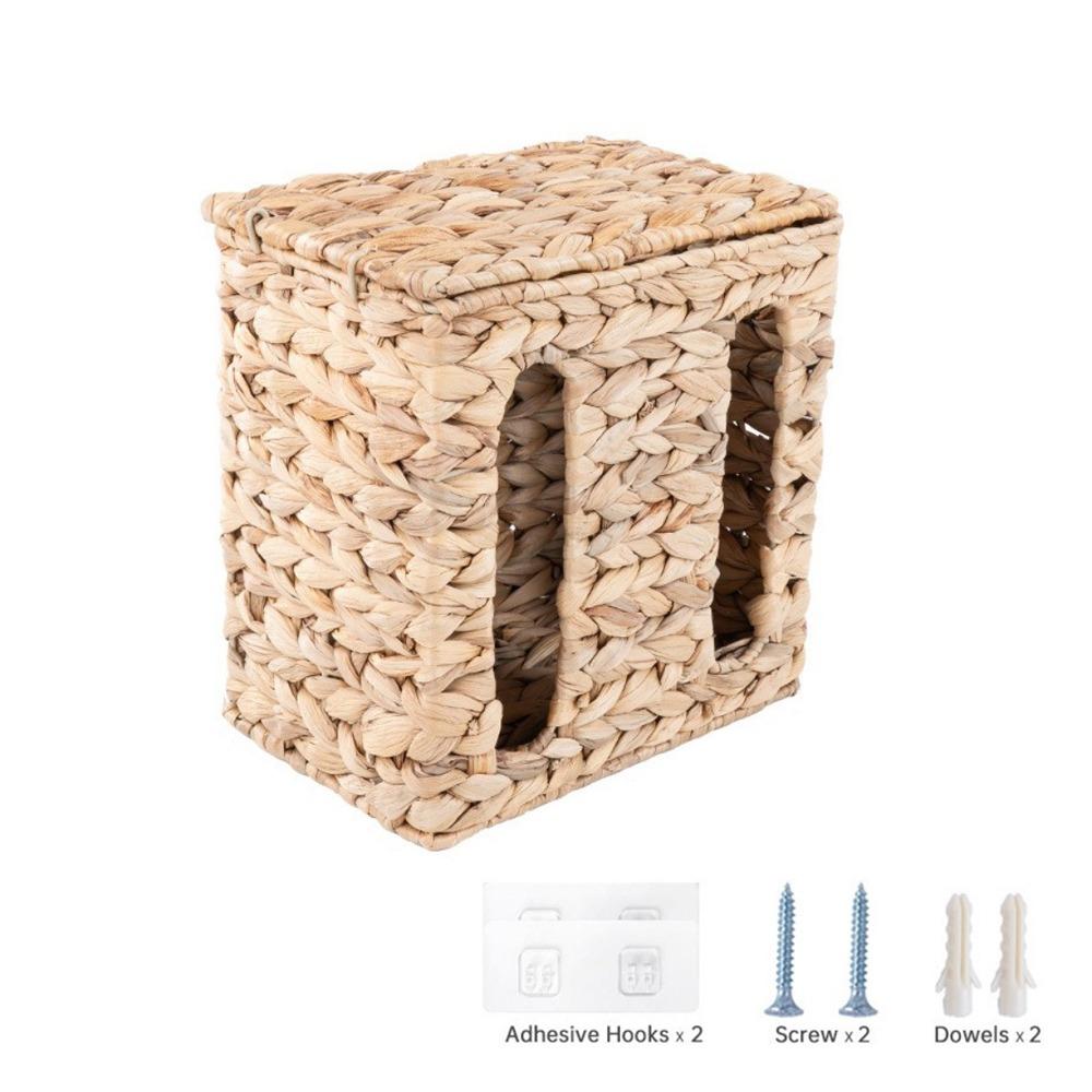 Rectangular Straw Weaving Storage Basket Wall Mounted Sundries Organizer Tissue Box Bathroom
Rectangular Straw Weaving Storage Basket Wall Mounted Sundries Organizer Tissue Box Bathroom