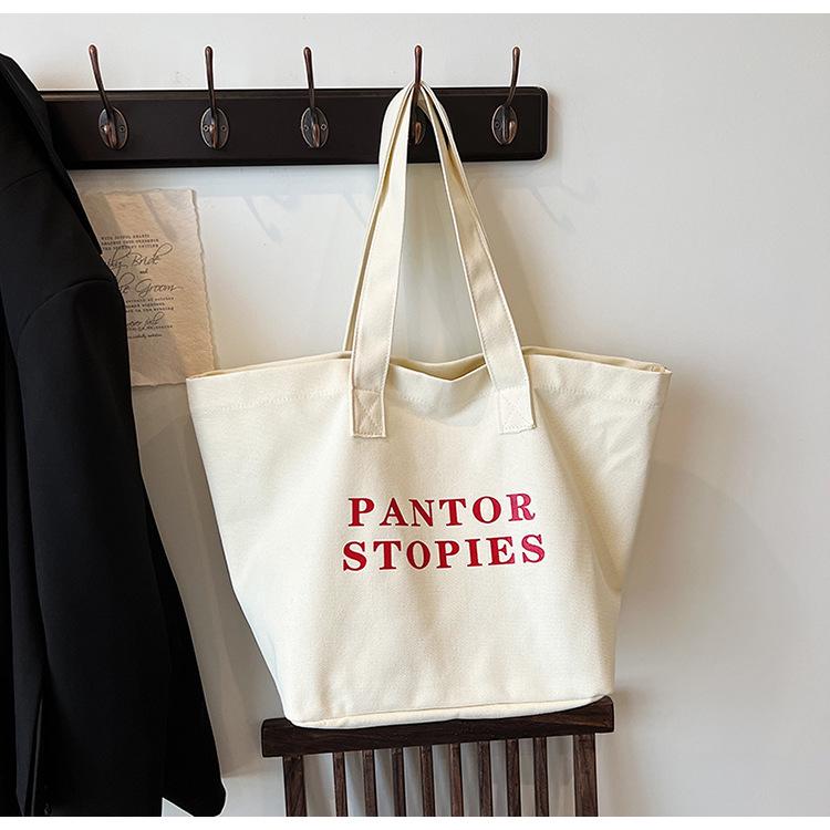Korean Style Women s Large Letter Canvas Tote Bag with Shoulder Strap - Casual & Spacious брудно-білий
Korean Style Women s Large Letter Canvas Tote Bag with Shoulder Strap - Casual & Spacious брудно-білий