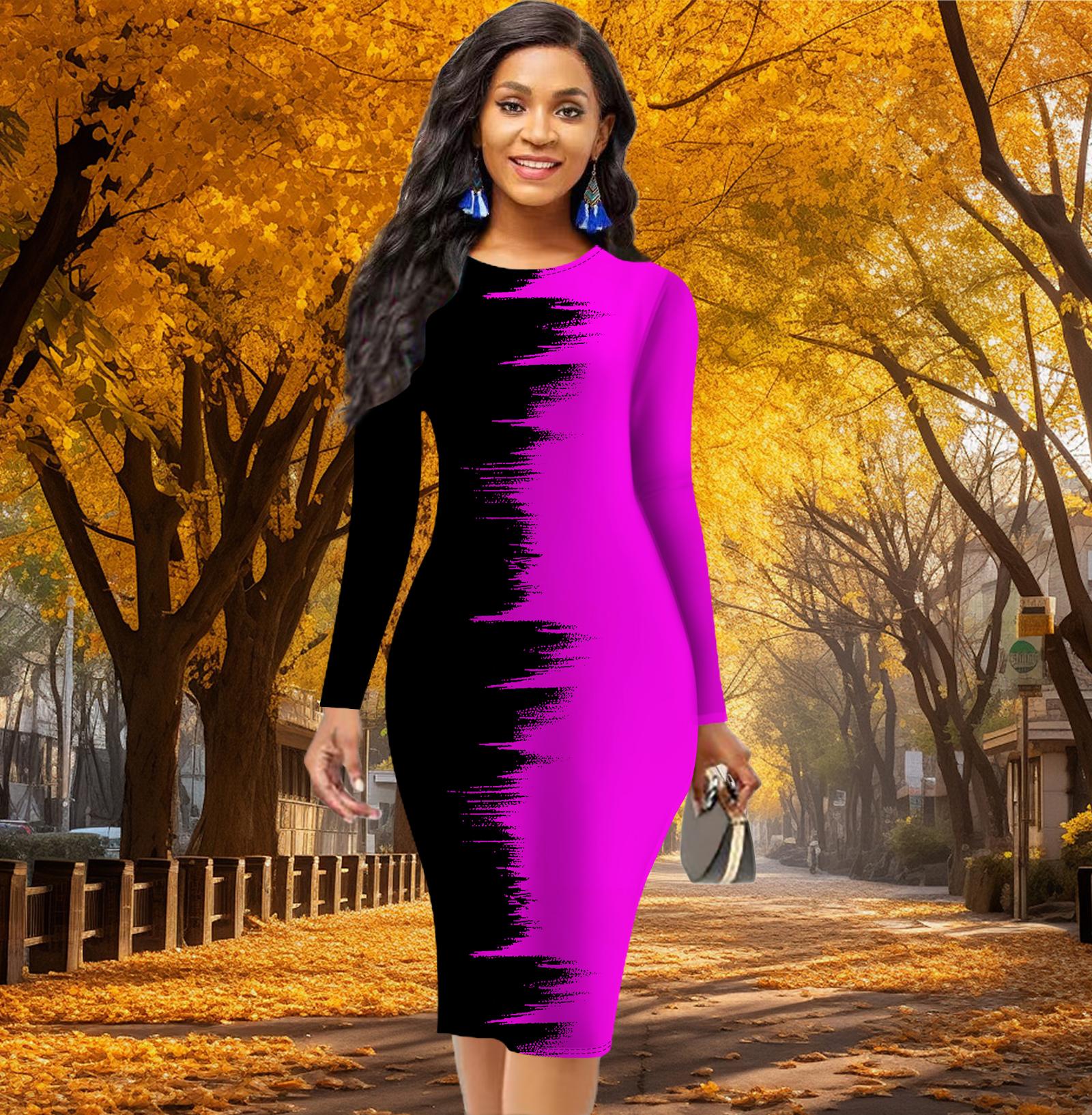 Длинный рукав, облегающее, офисное, облегающее, двухцветное, с принтом, элегантное, облегающее платье 8XL фиолетовый
Длинный рукав, облегающее, офисное, облегающее, двухцветное, с принтом, элегантное, облегающее платье 8XL фиолетовый