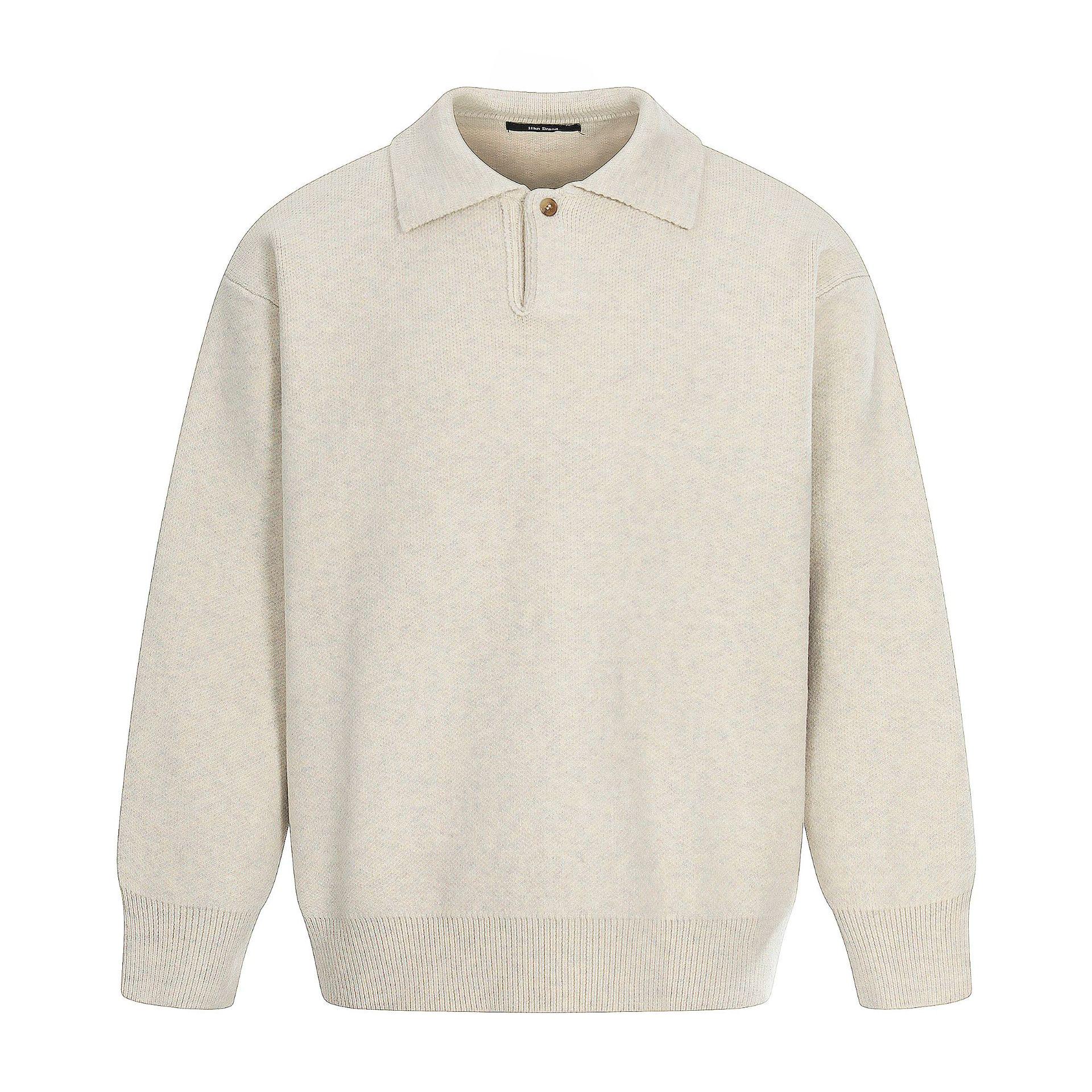 11KN Unisex Old Money Knit Polo: Long Sleeve, Boxy, Trendy, Drop Shoulder, Simple Lapel Sweater. Large
11KN Unisex Old Money Knit Polo: Long Sleeve, Boxy, Trendy, Drop Shoulder, Simple Lapel Sweater. Large