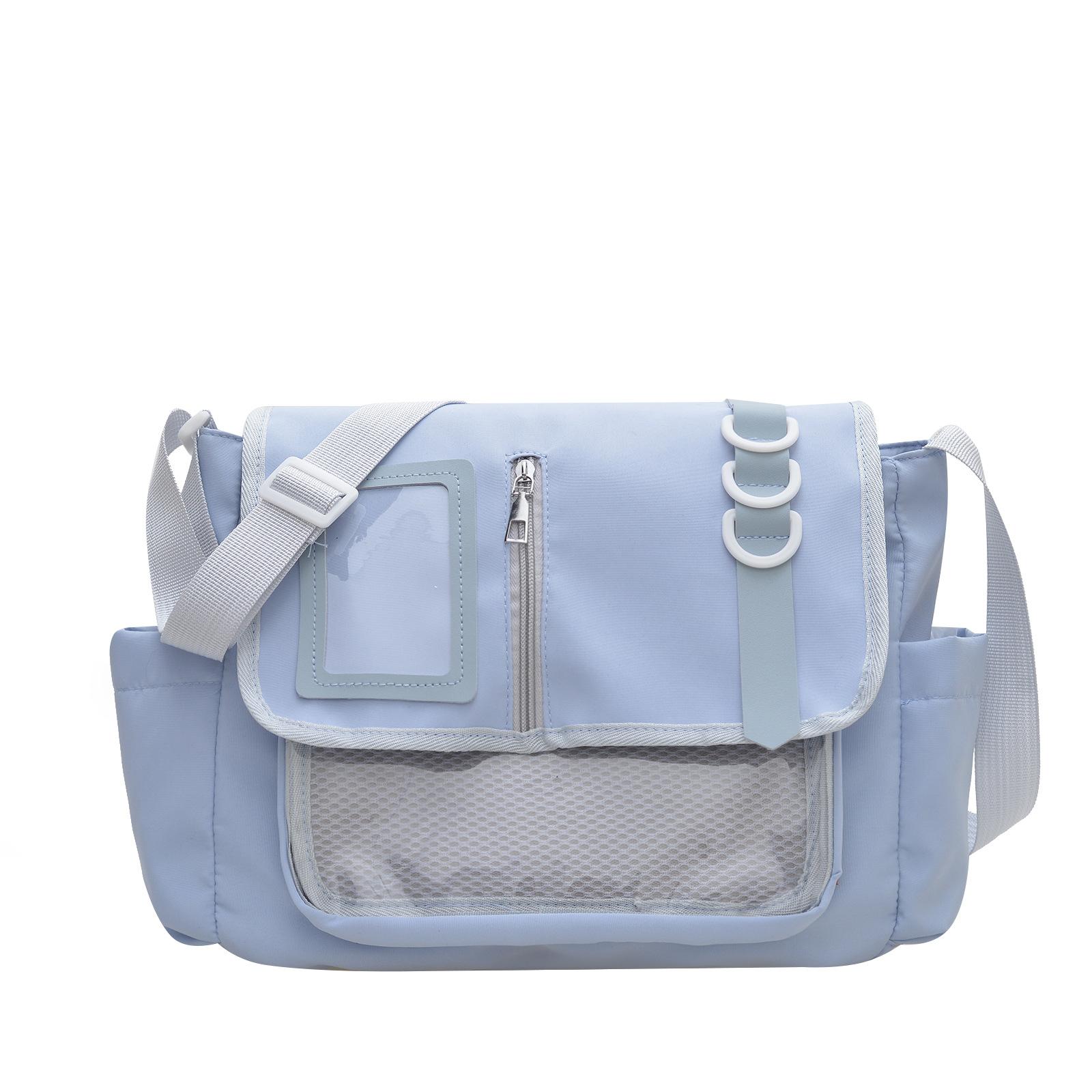 Nylon Casual Shoulder Bag with Clear Window Design Lightweight Crossbody Tote for School and Daily Use синій
Nylon Casual Shoulder Bag with Clear Window Design Lightweight Crossbody Tote for School and Daily Use синій