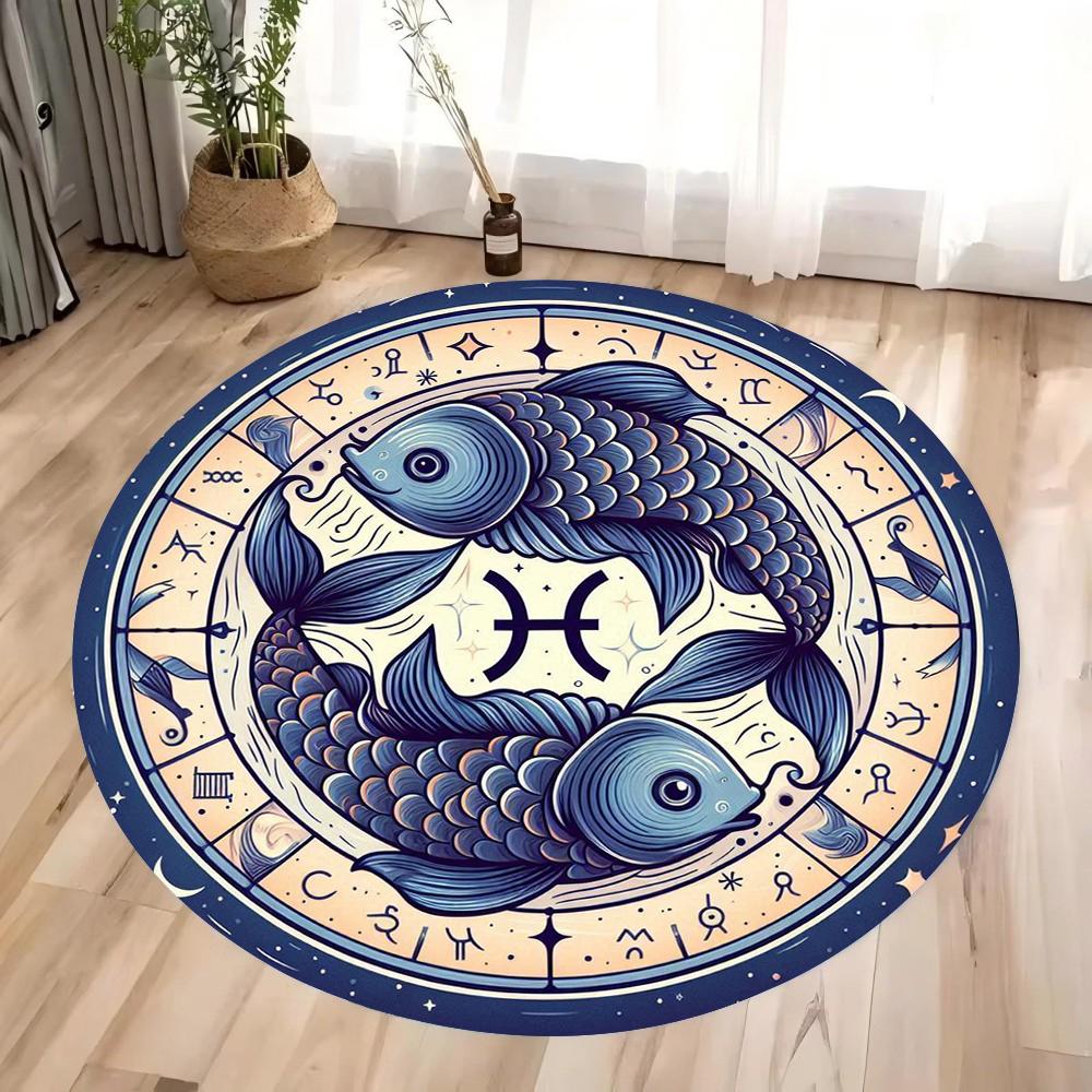 1pc Symmetrical Pisces Universe Star Chart Circular Printed Carpet Pisces Printed Carpet Bedroom Living Room Chair Anti Slip Mat 40X40CM
1pc Symmetrical Pisces Universe Star Chart Circular Printed Carpet Pisces Printed Carpet Bedroom Living Room Chair Anti Slip Mat 40X40CM