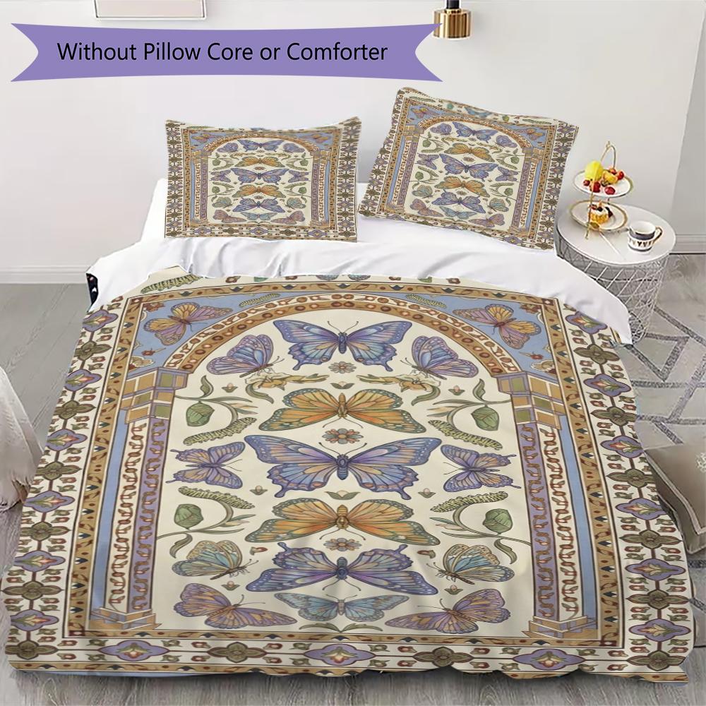 Butterflies&Bows Pattern Bedding uilt Set uilt Cover Pillowcase Home Decoration Birthday Gift (1 * duvet cover + 2 * pillowcase without core)108 135x200cm
Butterflies&Bows Pattern Bedding uilt Set uilt Cover Pillowcase Home Decoration Birthday Gift (1 * duvet cover + 2 * pillowcase without core)108 135x200cm