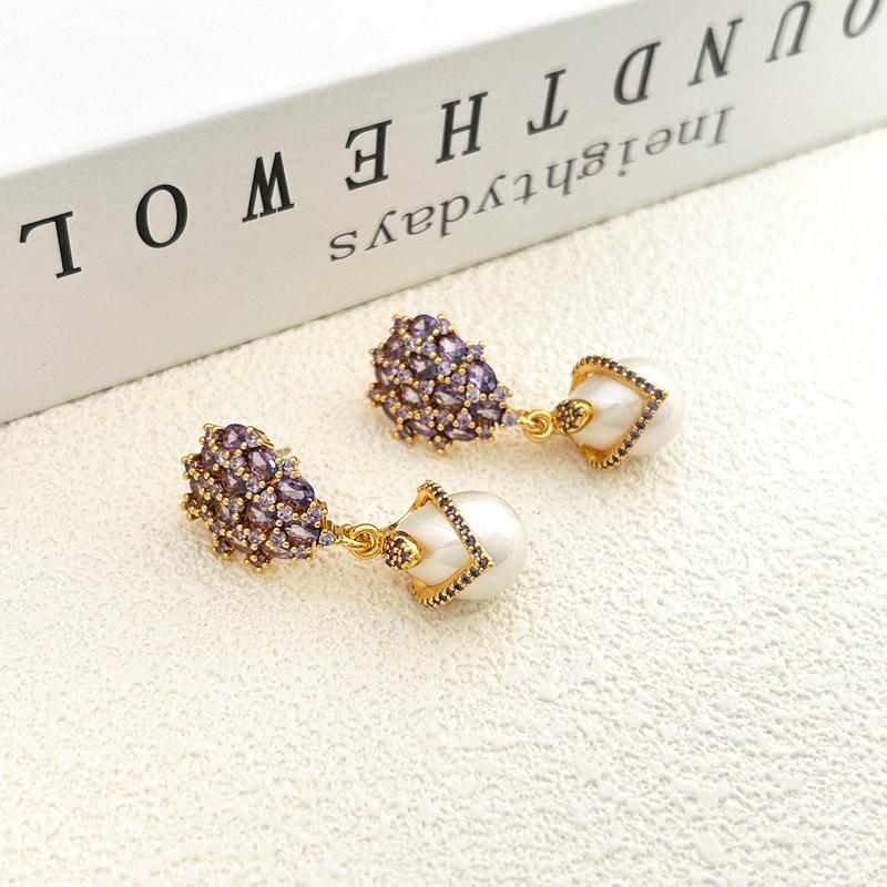 Tide Manufacturer Supply Retro Feng Shui Drop Shape Full Diamond Earrings Spot Earrings Women фиолетовый
Tide Manufacturer Supply Retro Feng Shui Drop Shape Full Diamond Earrings Spot Earrings Women фиолетовый