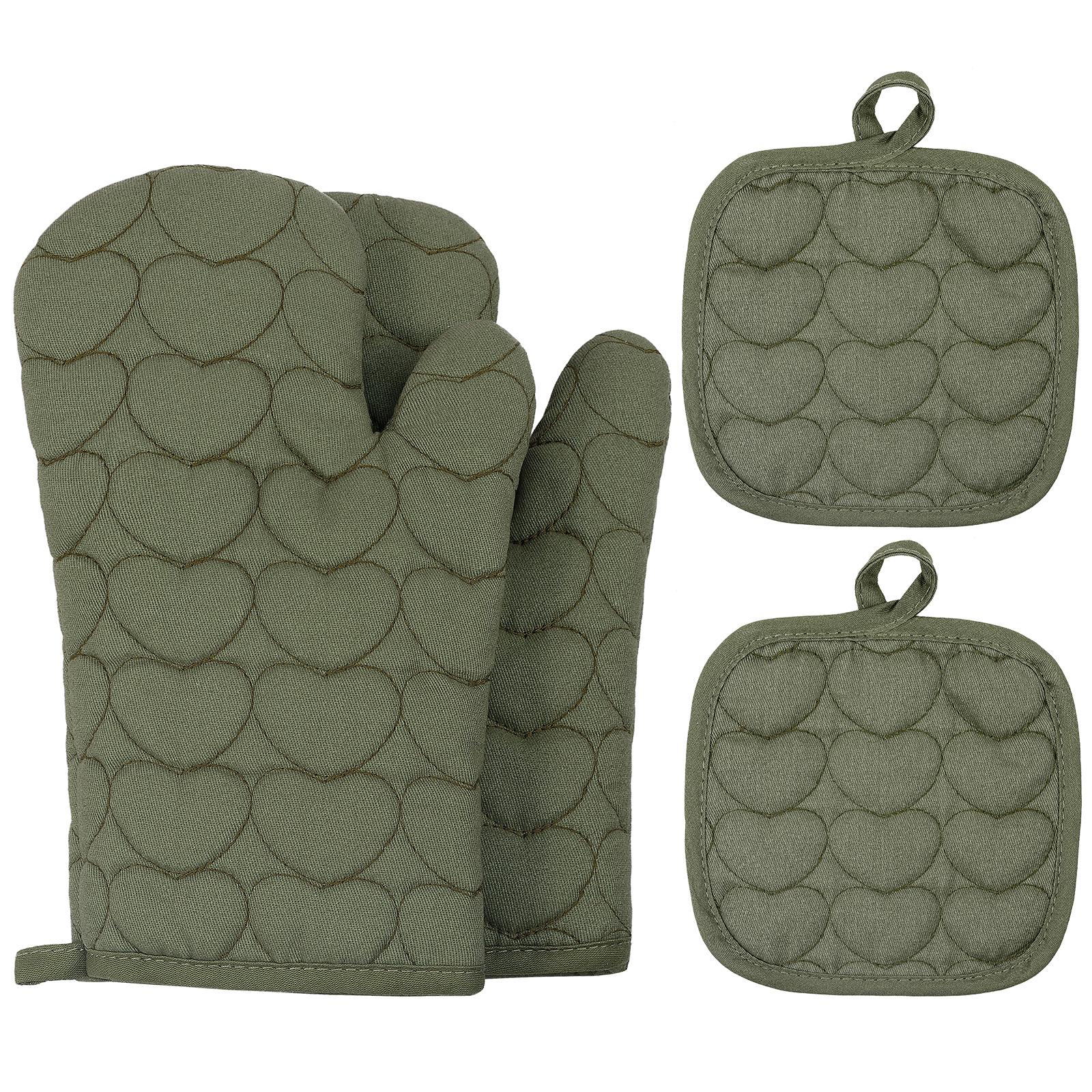 4Pcs Oven Mitt and Pot Holder High Heat Resistant 250℃ Kitchen Oven Glove Baking Oven Mitt and Potholder for Kitchen Accessories
4Pcs Oven Mitt and Pot Holder High Heat Resistant 250℃ Kitchen Oven Glove Baking Oven Mitt and Potholder for Kitchen Accessories