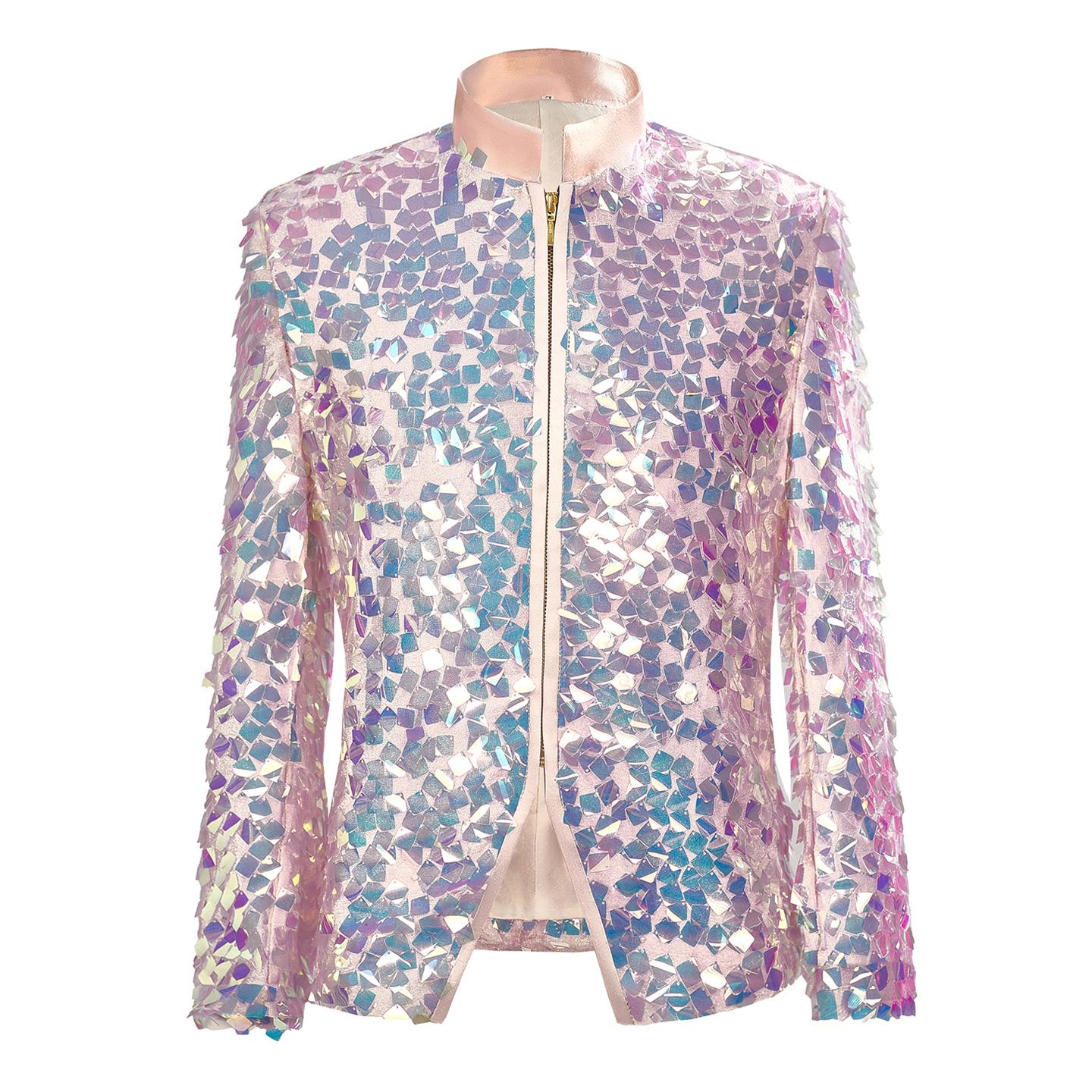 Boys Shiny Sequin Stage Performance Jacket with Zipper - Colorful and Stylish 3XL розовый
Boys Shiny Sequin Stage Performance Jacket with Zipper - Colorful and Stylish 3XL розовый