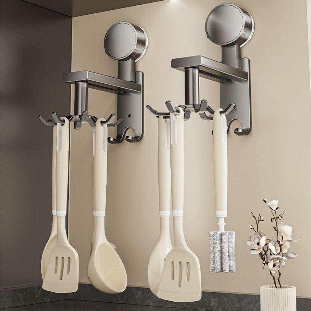 Punch-free Kitchen Utensil Rack Space Saver Household Turner Hanging Holder 360 Degree Rotating 6/8/10 Hooks
Punch-free Kitchen Utensil Rack Space Saver Household Turner Hanging Holder 360 Degree Rotating 6/8/10 Hooks