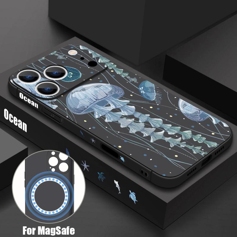 Чехол с рисунком морской жизни: Акула, Кит для iPhone 17 Pro Max Чехол iPhone 16 15 14 13 Pro Max 17E 16E Магнитный для Magsafe Мягкий чехол Осьминог, Черепаха, Рыба iPhone 16e/17e чёрный
Чехол с рисунком морской жизни: Акула, Кит для iPhone 17 Pro Max Чехол iPhone 16 15 14 13 Pro Max 17E 16E Магнитный для Magsafe Мягкий чехол Осьминог, Черепаха, Рыба iPhone 16e/17e чёрный