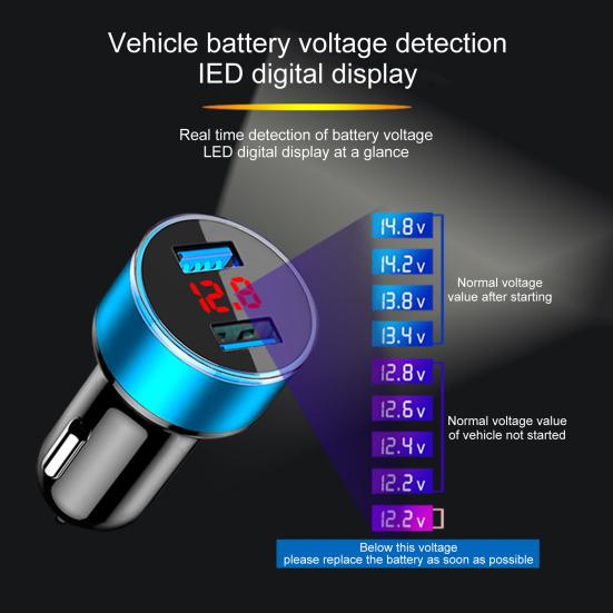 Автомобильное зарядное устройство с двойным USB светодиодным цифровым дисплеем 3.1A/QC3.0, воспламенитель сигарет, автоматическое зарядное устройство, вольтметр для мобильного телефона
Автомобильное зарядное устройство с двойным USB светодиодным цифровым дисплеем 3.1A/QC3.0, воспламенитель сигарет, автоматическое зарядное устройство, вольтметр для мобильного телефона