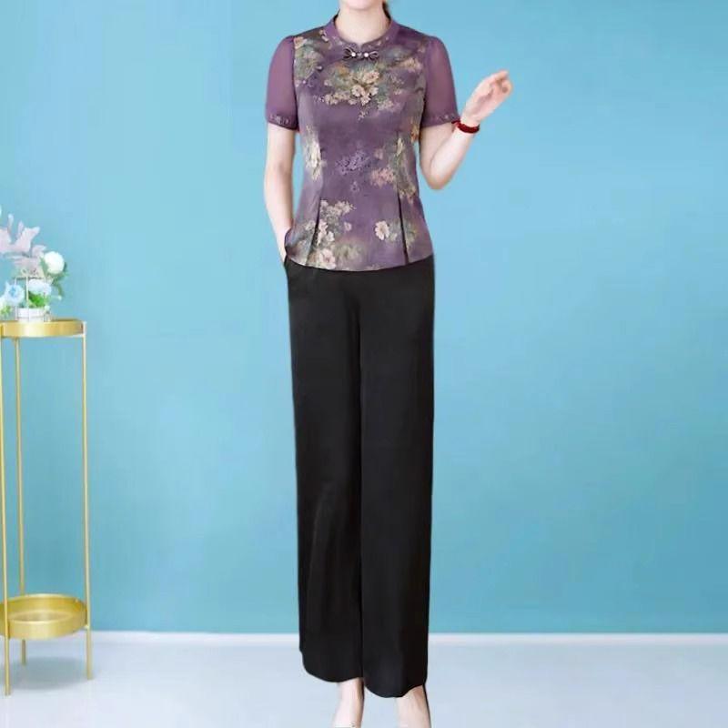 2025 Summer Chic Mom Two-Piece Set: Short-Sleeve Top and Wide-Leg Pants 4XL (145-160 kg)
2025 Summer Chic Mom Two-Piece Set: Short-Sleeve Top and Wide-Leg Pants 4XL (145-160 kg)