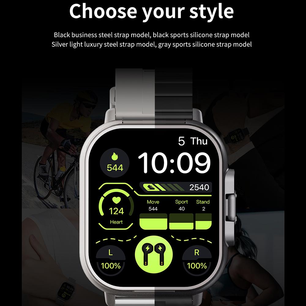 D8 2 in 1 Bluetooth-compatible Earphone Multiple Sports Modes Smart Watch Support Health Monitor,Steel Strap Black
D8 2 in 1 Bluetooth-compatible Earphone Multiple Sports Modes Smart Watch Support Health Monitor,Steel Strap Black