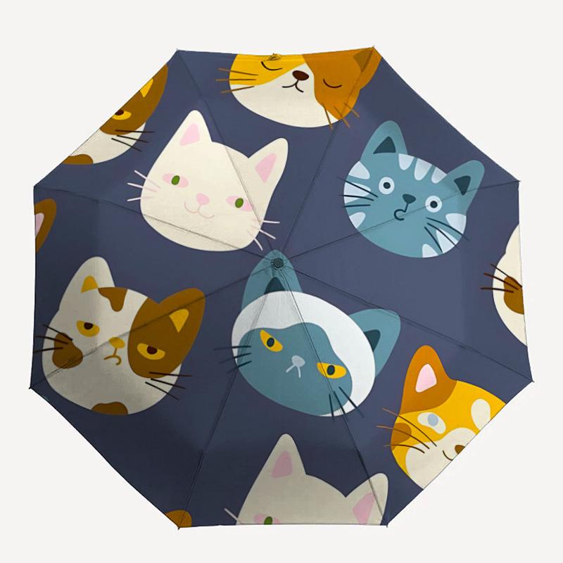 1pc Cat Faces Automatic Open/Close Umbrella with One Touch Button, Compact Folding Canopy, Sturdy 8 Rib Windproof Design Lightweight 04
1pc Cat Faces Automatic Open/Close Umbrella with One Touch Button, Compact Folding Canopy, Sturdy 8 Rib Windproof Design Lightweight 04