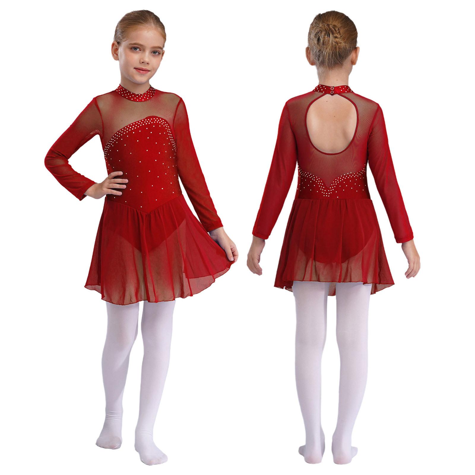 Shiny Rhinestones Dance Leotard for Girls Sheer Mesh Long Sleeves with Keyhole Back Figure Skating Ballet Dress 15-16 Years бордовий
Shiny Rhinestones Dance Leotard for Girls Sheer Mesh Long Sleeves with Keyhole Back Figure Skating Ballet Dress 15-16 Years бордовий