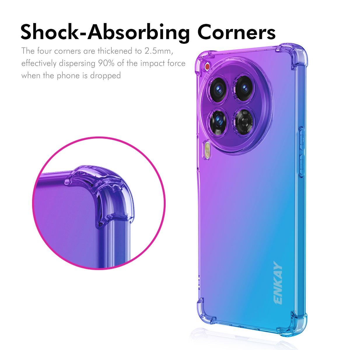 For TECNO Camon 30 Premier 5G TPU Case ENKAY Thickened Four Corner Drop-proof Phone Back Cover Blue/Pink
For TECNO Camon 30 Premier 5G TPU Case ENKAY Thickened Four Corner Drop-proof Phone Back Cover Blue/Pink