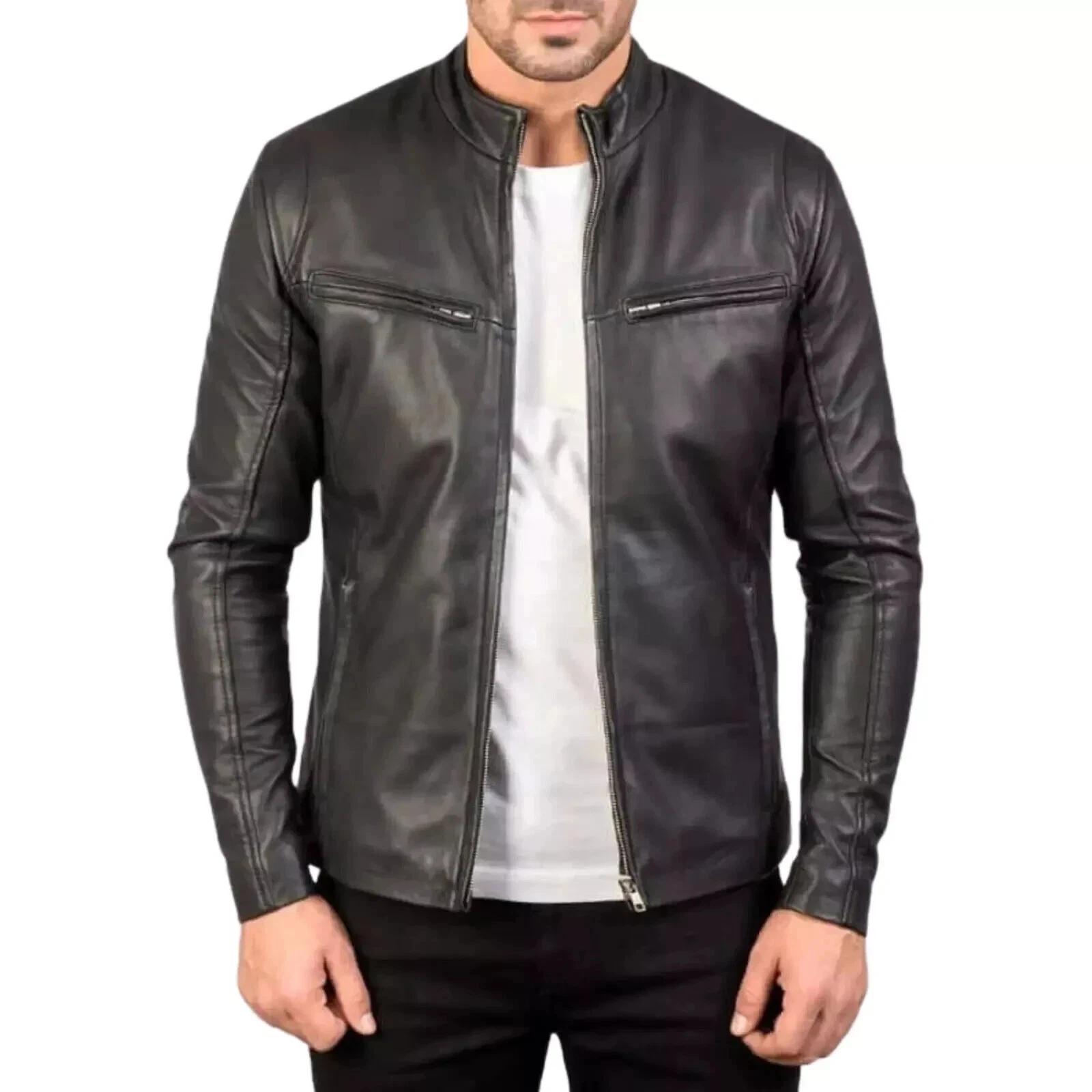 New Men Jacket Black Leather Handmade Genuine Lambskin Stylish Biker Soft Real S чёрный
New Men Jacket Black Leather Handmade Genuine Lambskin Stylish Biker Soft Real S чёрный