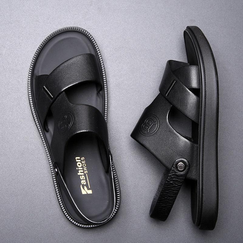 The first layer of cowhide sandals for men s 2025 summer new soft-soled cool slippers for driving outside, non-slip men s beach shoes 38 чорний
The first layer of cowhide sandals for men s 2025 summer new soft-soled cool slippers for driving outside, non-slip men s beach shoes 38 чорний