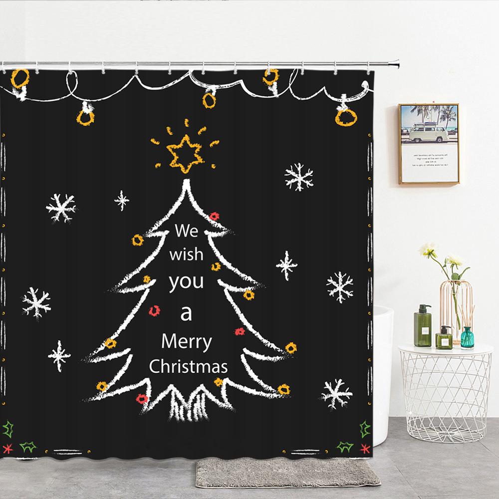 Bathroom Christmas Shower Curtain Merry Christmas Printed Polyester Fabric Shower Curtain Holiday Decorative Curtain With Hooks W60H190(CM)-1 Pcs
Bathroom Christmas Shower Curtain Merry Christmas Printed Polyester Fabric Shower Curtain Holiday Decorative Curtain With Hooks W60H190(CM)-1 Pcs