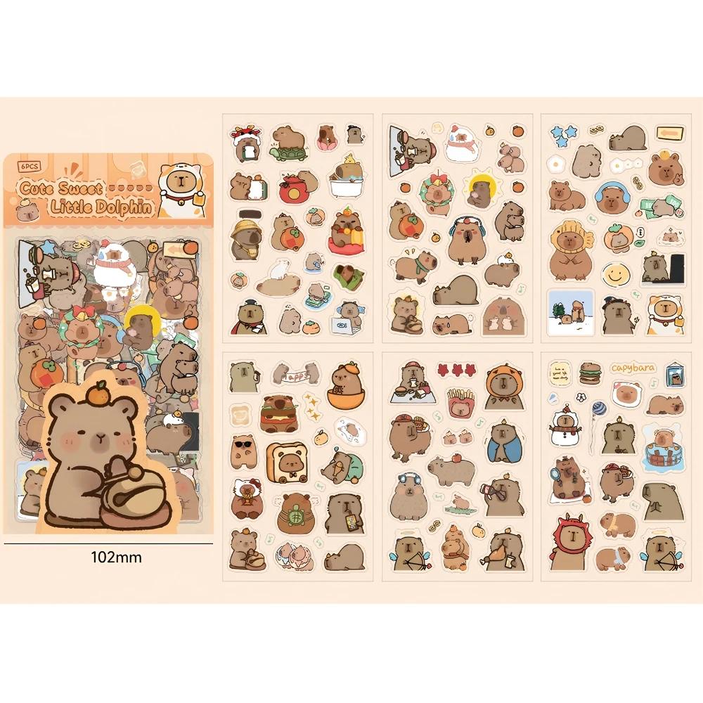 6Sheets/Pack Tonman Happy Capybara Waterproof PET Sticker Set – Cute Cartoon Decals for Kids, Girls, and DIY Journaling Supplies
6Sheets/Pack Tonman Happy Capybara Waterproof PET Sticker Set – Cute Cartoon Decals for Kids, Girls, and DIY Journaling Supplies