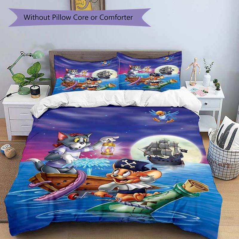 3pcs Pirate Adventure Tom and Jerry Quilt Cover Set - Soft and Cozy Bedroom, Guest Room and Dorm Decorative Bedding 3-Piece Set 1 Quilt Cover + 2 135x200cm
3pcs Pirate Adventure Tom and Jerry Quilt Cover Set - Soft and Cozy Bedroom, Guest Room and Dorm Decorative Bedding 3-Piece Set 1 Quilt Cover + 2 135x200cm