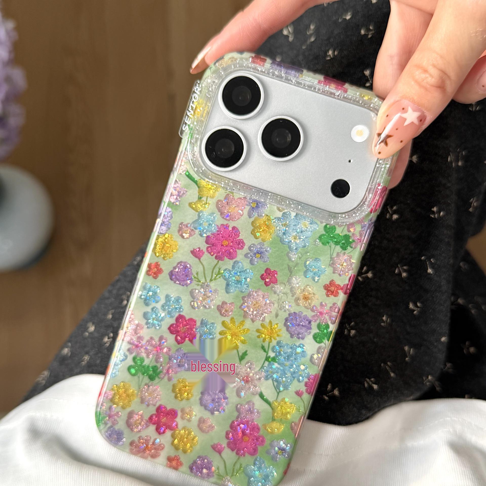 Korean Style Glitter Oil Painting Floral Phone Case for iPhone 17 Pro Max/16/15 iPhone 17 Pro
Korean Style Glitter Oil Painting Floral Phone Case for iPhone 17 Pro Max/16/15 iPhone 17 Pro