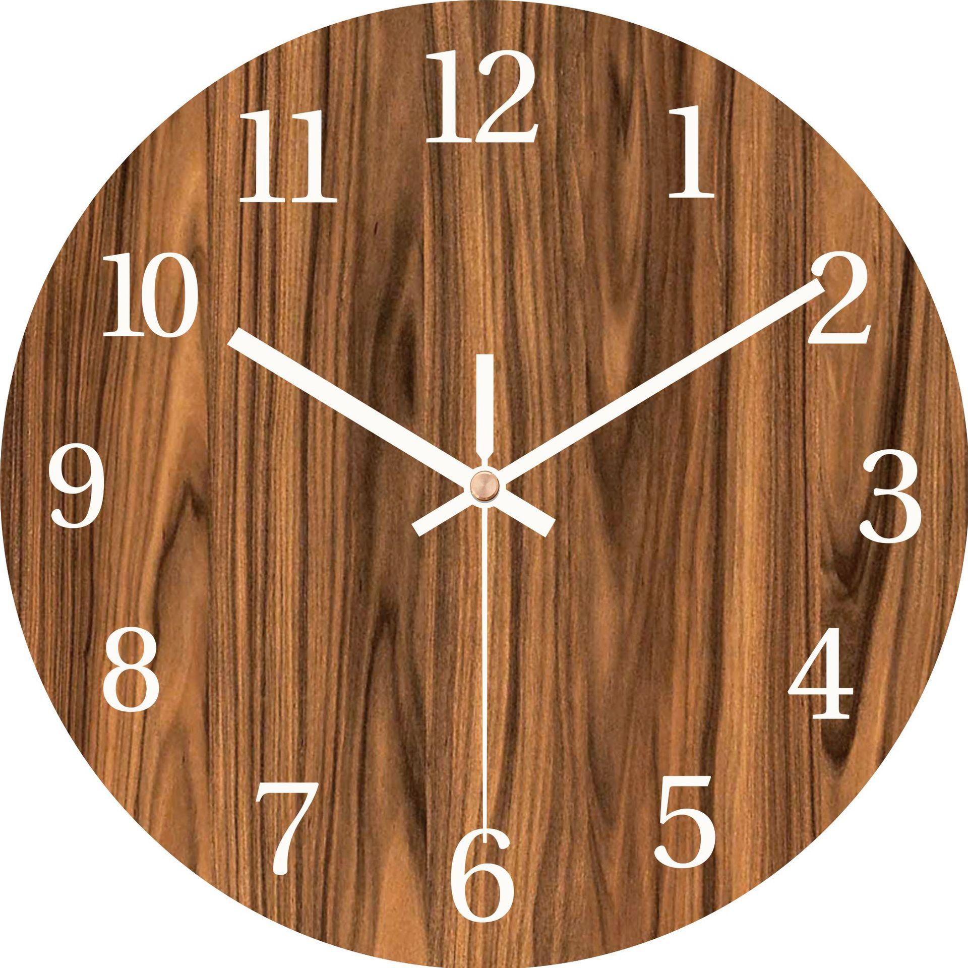 Creative Wood Grain MDF Digital Clock Simple Nordic Fashion Decoration Silent Round Living Room wood grain 14
Creative Wood Grain MDF Digital Clock Simple Nordic Fashion Decoration Silent Round Living Room wood grain 14