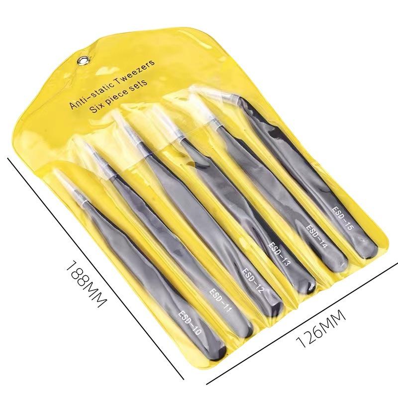 TE-042 TE-043 6-9PCS ESD Tweezers Stainless Steel Precision Anti-Static Electronics Soldering Repair Tools Tweezers TE-042
TE-042 TE-043 6-9PCS ESD Tweezers Stainless Steel Precision Anti-Static Electronics Soldering Repair Tools Tweezers TE-042