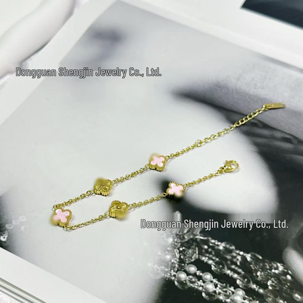 Вишуканий золотий міні-браслет у вигляді чотирилисника для жінок - Модний ювелірний виріб з лазерним різьбленням 18K
Вишуканий золотий міні-браслет у вигляді чотирилисника для жінок - Модний ювелірний виріб з лазерним різьбленням 18K