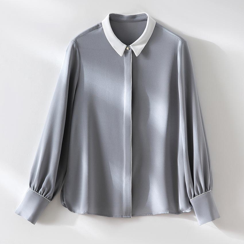 Women s 22 Momme Silk Color Block Shirt - Long Sleeve, Single-Breasted, Loose Fit, Slimming, New Spring/Summer 26 Arrivals. Medium сірий колір
Women s 22 Momme Silk Color Block Shirt - Long Sleeve, Single-Breasted, Loose Fit, Slimming, New Spring/Summer 26 Arrivals. Medium сірий колір